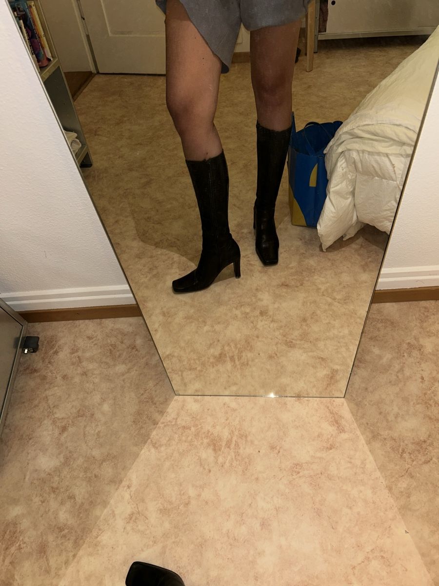 Damenschuhe: Schwarze Lederstiefel – Gebraucht aus Zürich von tmayfur 6