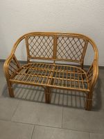 Banc en rotin naturel 2 places bon état