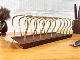 Vintage Toasthalter I Teak