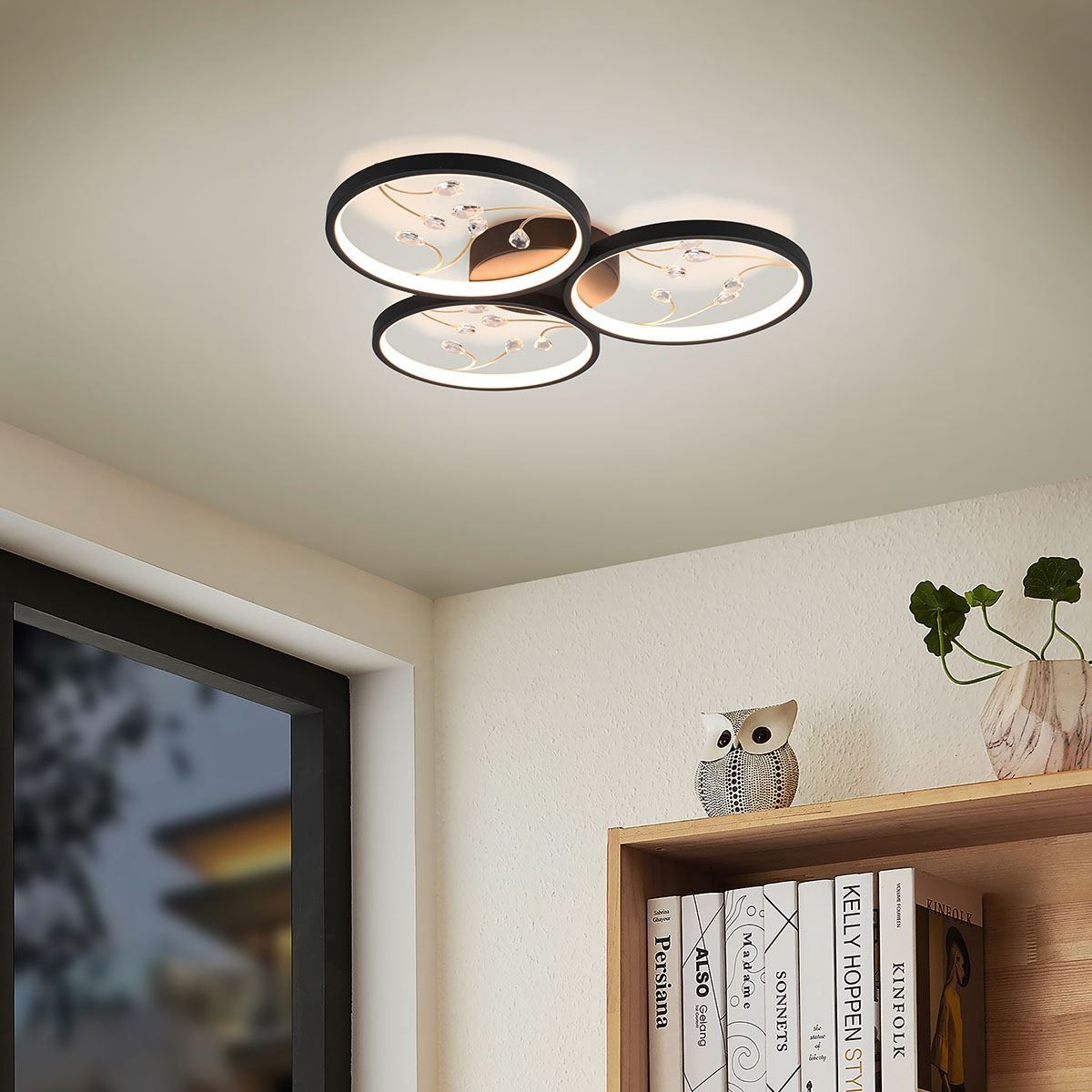 Lampadari & plafoniere: LED Deckenleuchte, Schwarz, 62 cm Ø – Nuovo (secondo la descrizione) da Kreuzlingen venduto da Smart-Light 1