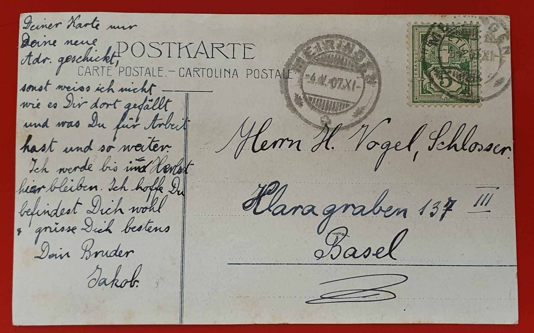 Cartoline postali: Brünigbahn 1907 – Usato da Kreuzlingen venduto da Rschweiz1 1