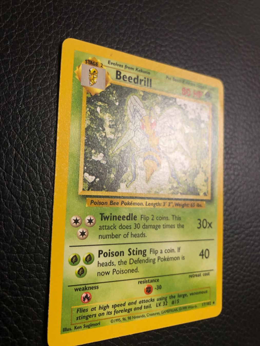 Pokémon Cartes à collectionner: 1999 Base Set Beedrill rare 17/102 Ab 1 – D'occasion à Paradiso par Pkmn10 1