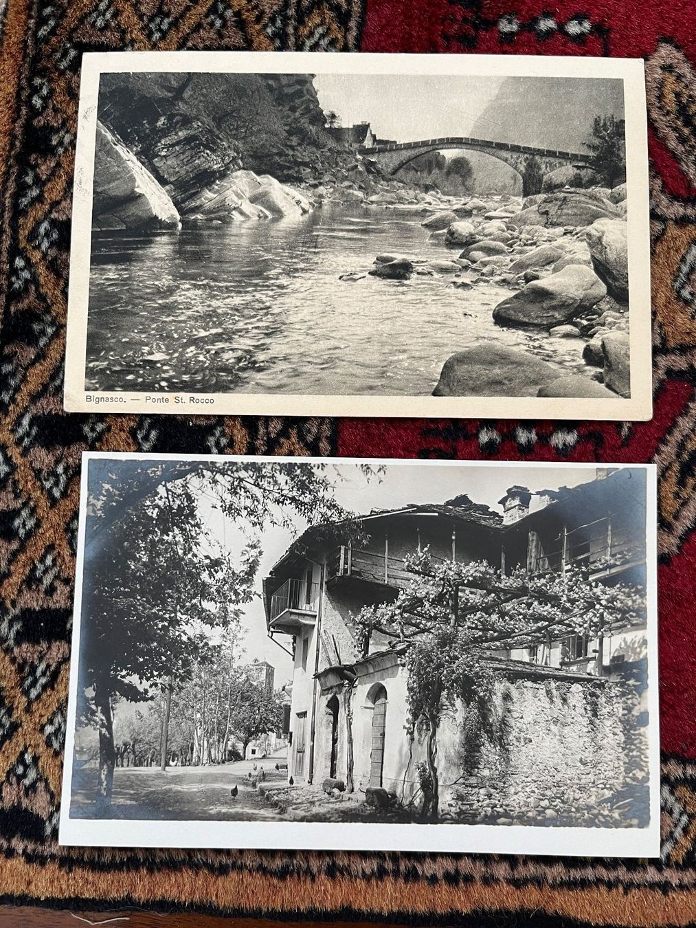Cartoline postali: Alte Ansichtskarte Tessin : Bignasco - Ponte St. Rocco 1925 – Usato da Stetten AG venduto da Brissago25