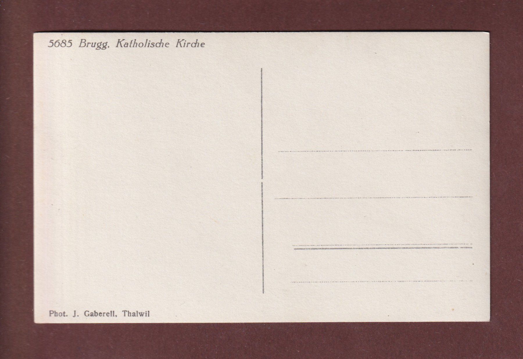 Cartoline postali: BRUGG - Katolische Kirche – Usato da Pully venduto da nicecards-shop 1