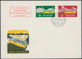 1953 - Alpenpost - Ersttagsbrief FDC ET - dt · fr · it