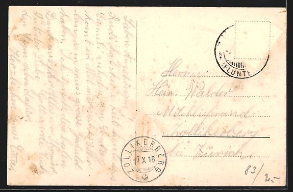 Cartoline postali: AK Zürich, Kantonsspital, 1916 – Usato da Berlin venduto da bartko-reher 1