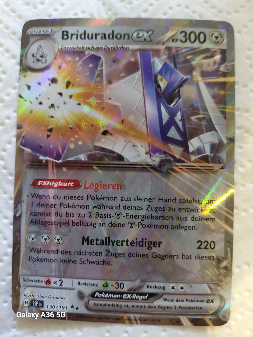 Pokémon Carte collezionabili: Briduradon ex 130/191 – Nuovo (secondo la descrizione) da Zuchwil venduto da Sam-ler-in