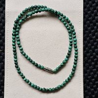 Collier en véritable Malachite 2 mm, envoi compris 