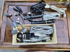 Diverse Kabel und Mikrofone - Vintage Raritäten!