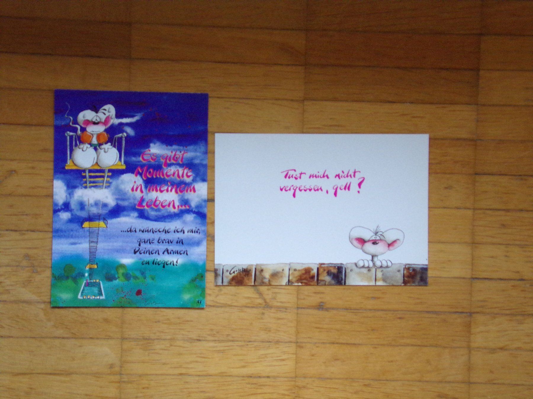 Cartoline postali: Diddl Postkarten  2 Stück  Set O88 – Usato da Winterthur venduto da Jessi_di