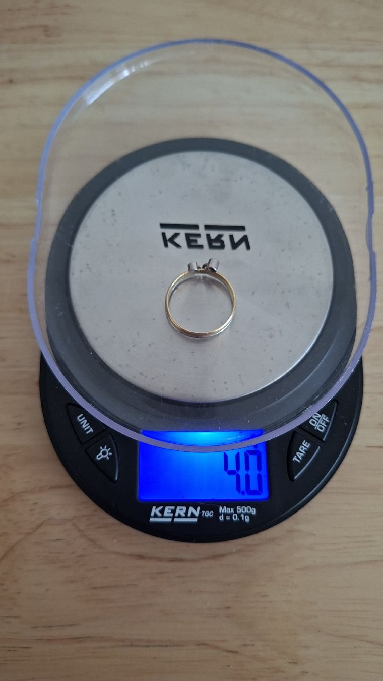 Anelli: Goldring 18 Karat mit 2 Diamanten – Usato da Kriens venduto da Wolly85 6
