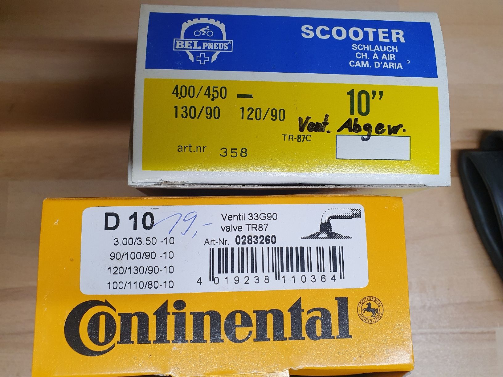 Alle Rollerersatzteile: Posten div. Rollerschläuche Neu in div. grössen und breiten. – Neu und originalverpackt aus Niedergösgen von joh_6txt 1
