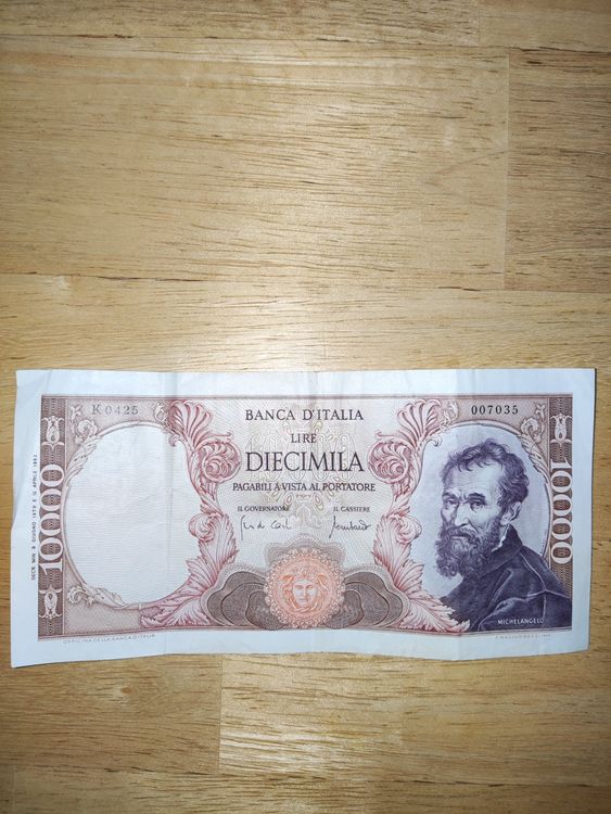 10.000 lire italiane Michelangelo. Accetto pagamento Twint Kaufen auf