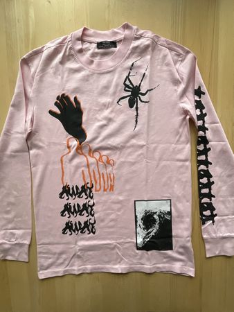 T-shirt manches longues Bershka rose, taille XS