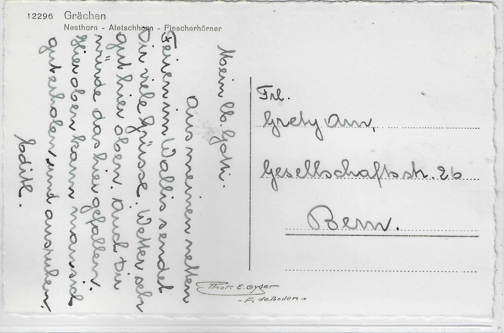 Cartoline postali: Grächen - Generalansicht – Usato da Ettingen venduto da Kartenplanet 1