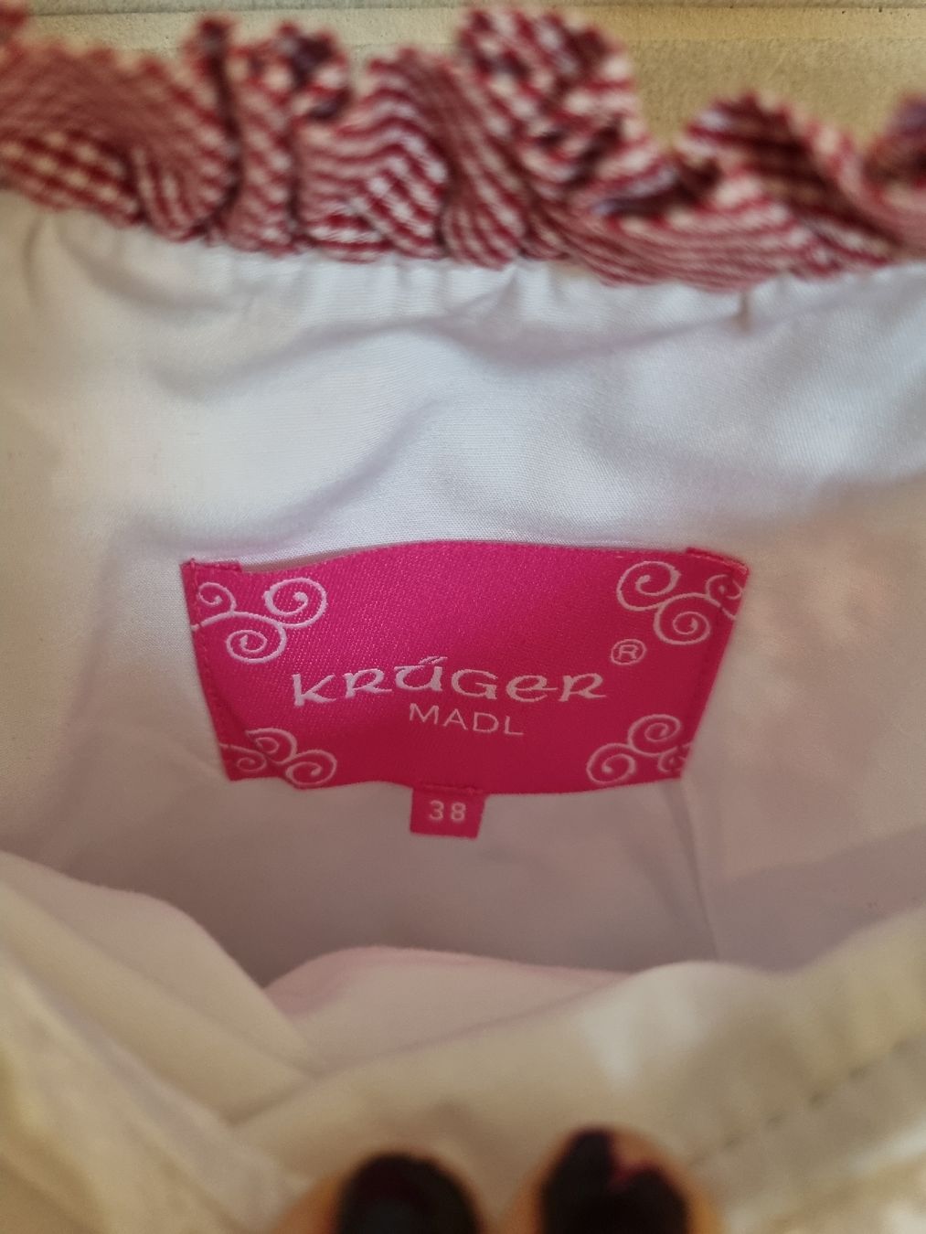 Krüger Vestiti: Dirndl Blumenmuster rot weiss Grösse 38 – Nuovo (secondo la descrizione) da Alpnachstad venduto da val_6bh8 2