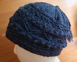 Strickmütze "Galway1" Wolle/Mohair, blau   NEU