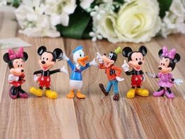 6 DISNEY FIGUREN - MICKEY MOUSE - DONALD DUCK - GOOFY