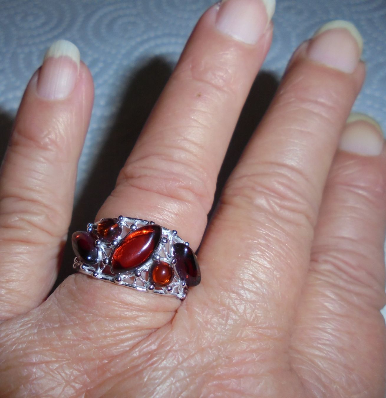 Anelli: Echtschmuck: Silberring 925er Baltischer Bernstein (53) – Nuovo (secondo la descrizione) da Zuchwil venduto da maumauchi 2