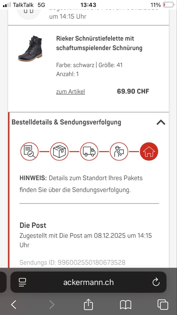Rieker Damenschuhe: Rieker Schnürstiefel – Neu (gemäss Beschreibung) aus Baden von Kolumba 1