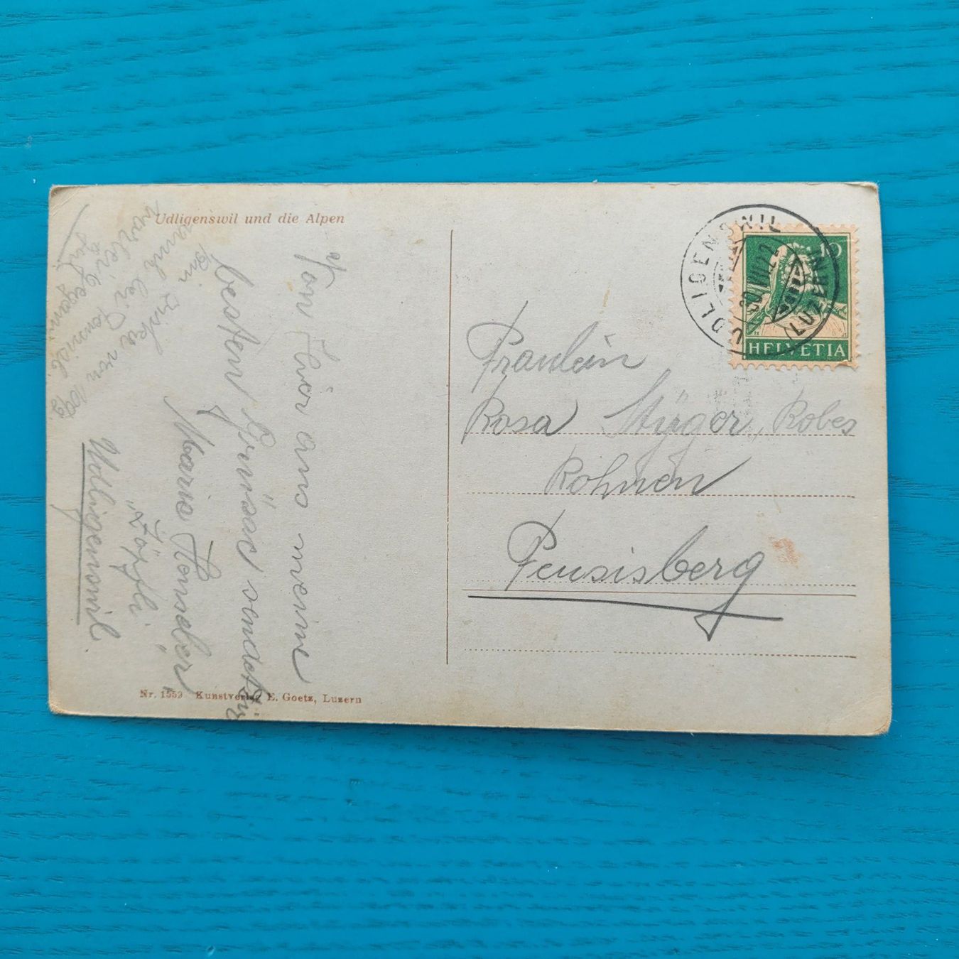 Cartoline postali: Udligenswil  ( LU)  1922 – Usato da SCHÜBELBACH venduto da CoKaHa 1