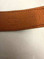 Cintura Hermes senza FiParis 95 pelle arancione e nera damag