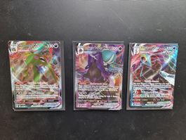 Pokemon Sammelkarten VMAX 3er Set Zustand gut