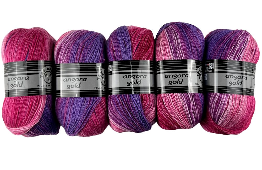 Lana ANGORA, Tre Sfere bellissimi gomitoli di lana raffinata di altissima  qualità 10%mohair-10