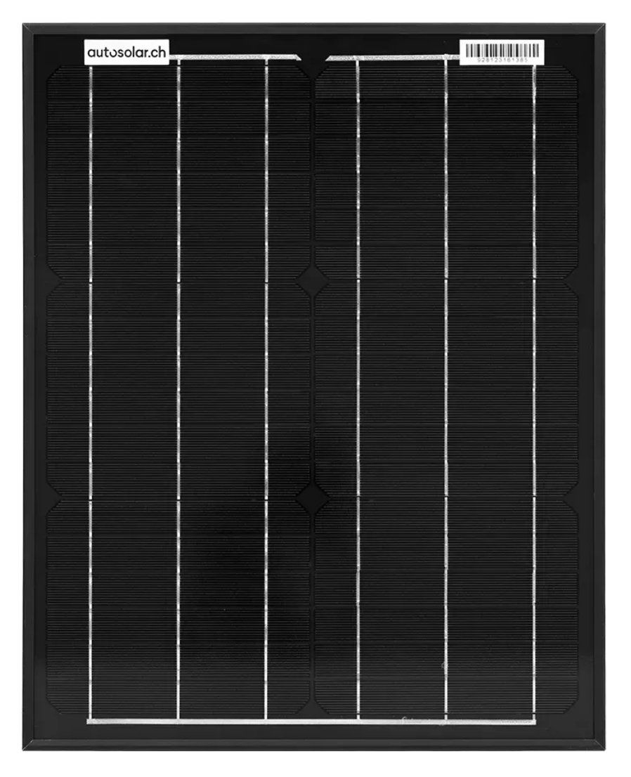 Dispositivi a energia solare: Solarpanel 20 Watt - Black – Nuovo e nell'imballaggio originale da Oetwil am See venduto da AutoSolar