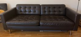 IKEA Landskrona Ledersofa (dunkelbraun)