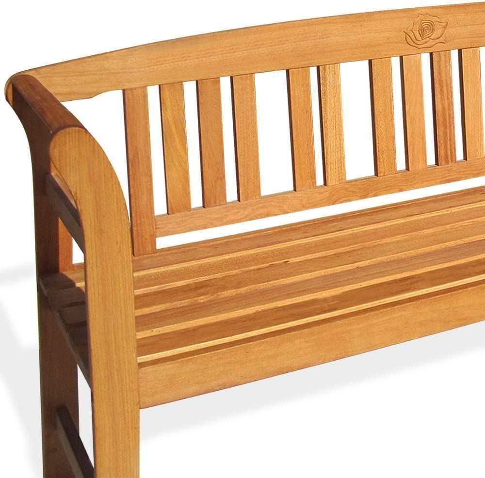 Panchine: FSC Gartenbänke mit Rose 150/43/82 cm – Nuovo e nell'imballaggio originale da Kriens venduto da Mikado-Geschenke 2