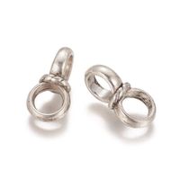 Anhängerschlaufe Verbindungselement metallfarbig  19,5x10mm