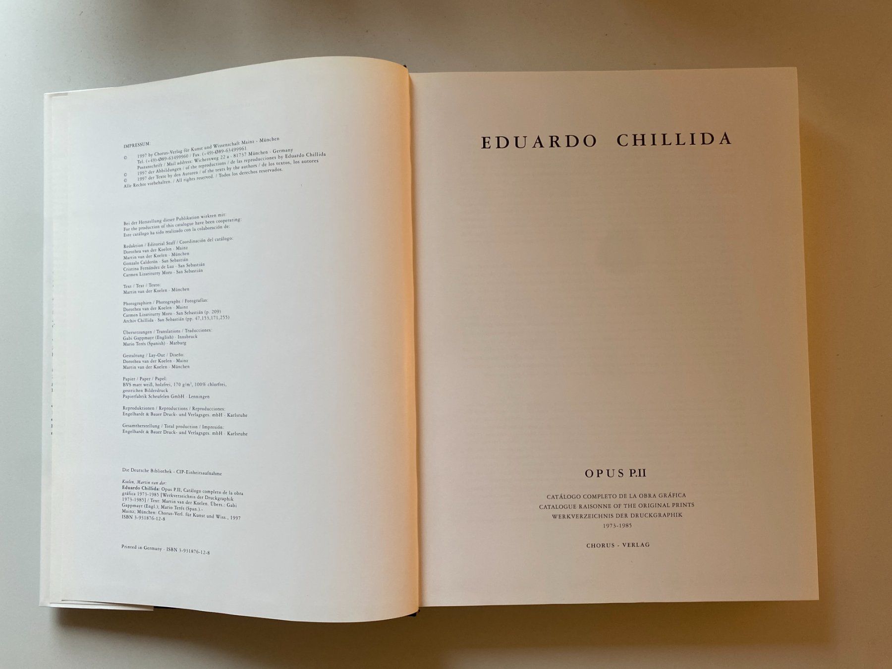 Libri: Buch Eduardo Chillida, Opus P.II – Usato da Gümligen venduto da Vicky2 1