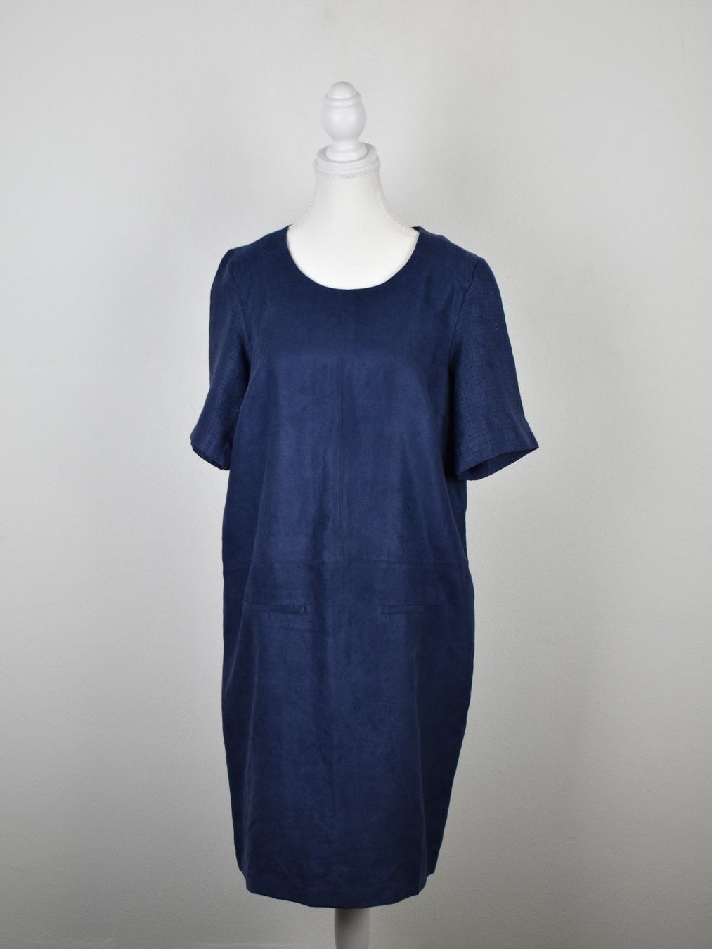 Anne Weyburn Vestiti: Anne Weyburn Kleid, Wildlederoptik, Gr.40, blau – Nuovo (secondo la descrizione) da Nürensdorf venduto da 2ND_STORY 1
