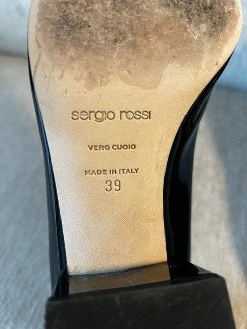 Sergio Rossi Damenschuhe: SERGIO ROSSI Lackpumps schwarz mit Blockabsatz – Neu (gemäss Beschreibung) aus Zürich von Viel_Freude_8 9