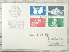 TR96 Enveloppe + Timbre Suisse 1948