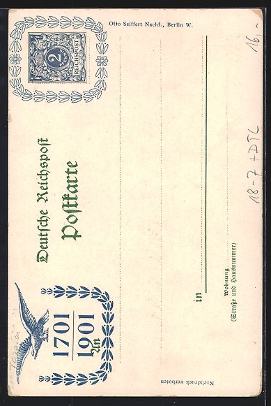 Cancelleria postale: Litho Berlin, Kaiser Wilhelm I.-Denkmal, – Usato da Berlin venduto da bartko-reher 1