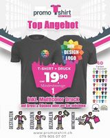 Bedrucke dein Design auf einem T-Shirt - nur für CHF 19.90!