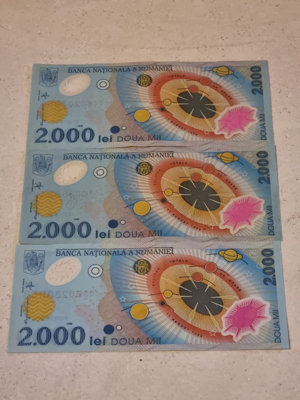 Banconote: 3 x 2000 Lei - Banknoten - Rumänien – Usato da Heimenschwand venduto da Valvora