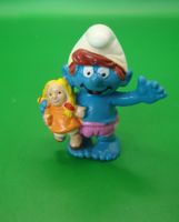 Schlumpfkind mit Puppe Schleich 1996 Peyo Figur