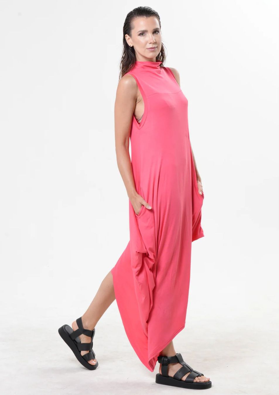 Kleider: Ärmelloses Baumwollkleid in rosa - Handmade – Neu und originalverpackt aus Zürich von Naebeli 4