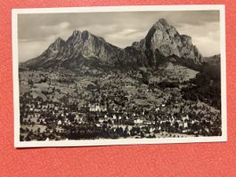 Alte Ansichtskarte, Schweiz, Schwyz und die Mythen!