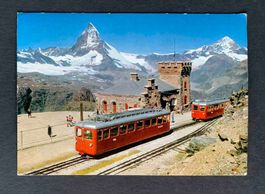 AK Station Gornergrat Zermatt Matterhorn Dt Blanche