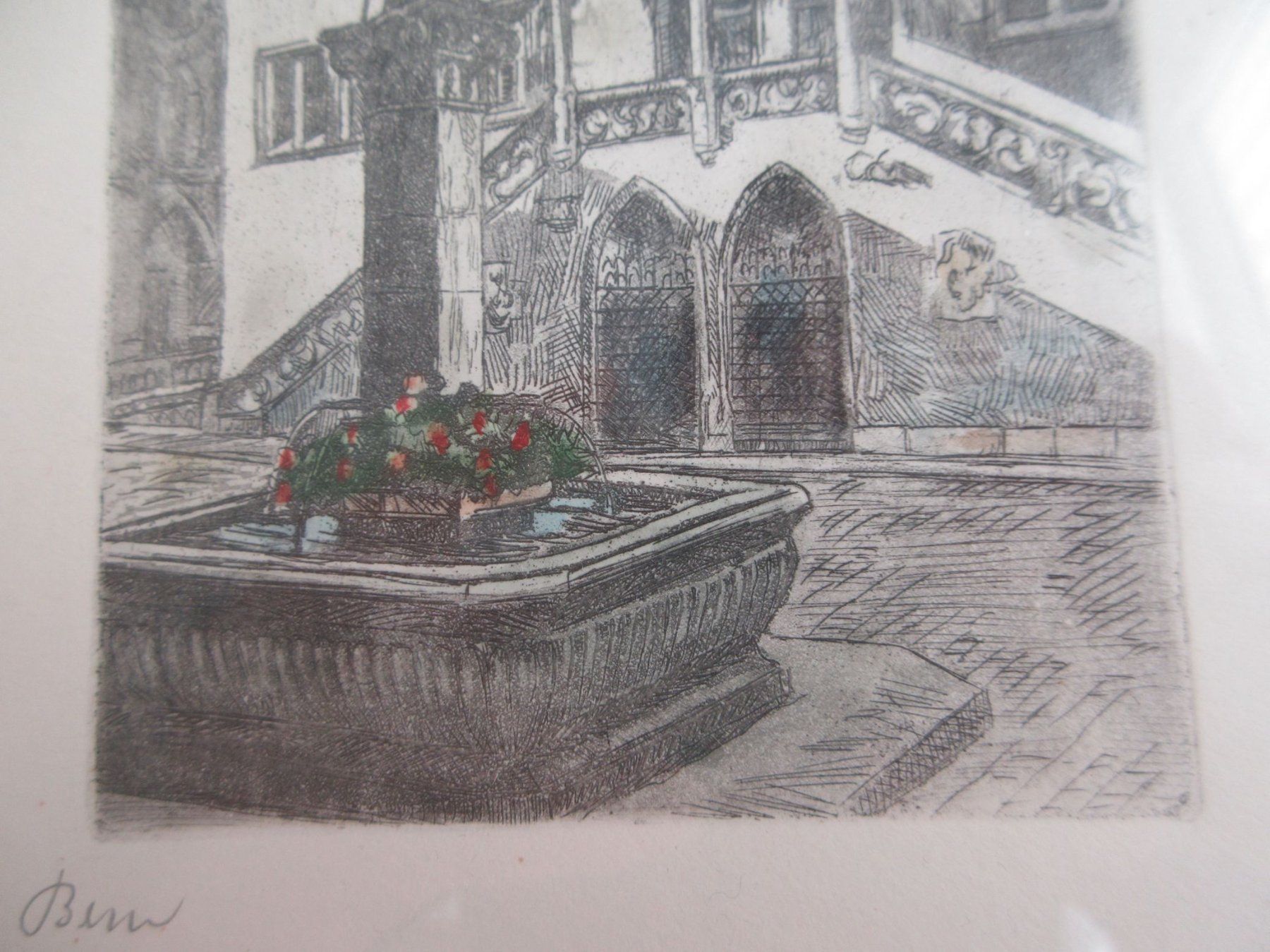 Foto & Immagini: Kolorierte Radierung Bern, Rathaus – Usato da Binningen venduto da tempipassati 3