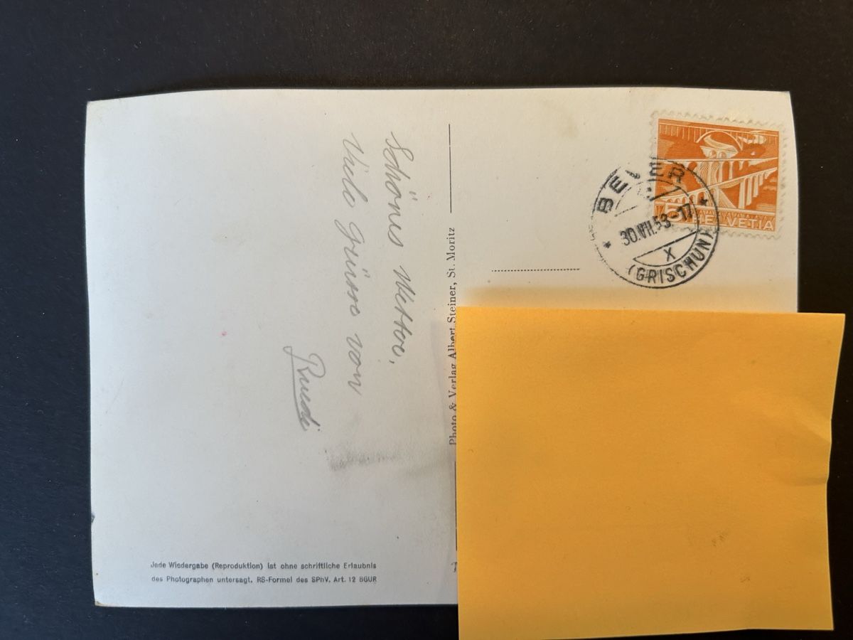 Cartes postales: Am Silsersee (Albert Steiner) – D'occasion à Fanas par Alessio11 1