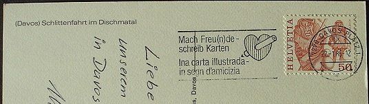 Ansichtskarten: DAVOS Schlittenfahrt im Dischmatal – Gebraucht aus Jona von philajona 1