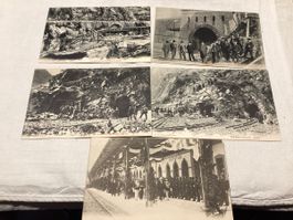 Simplon tunnel 5 cartes intéressantes 1906