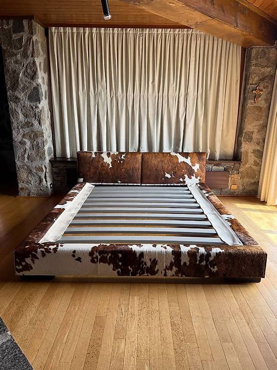 Tappeto Imitazione pelle di bovino, Mucca G5067-3 Pelle Marrone 180x220 cm