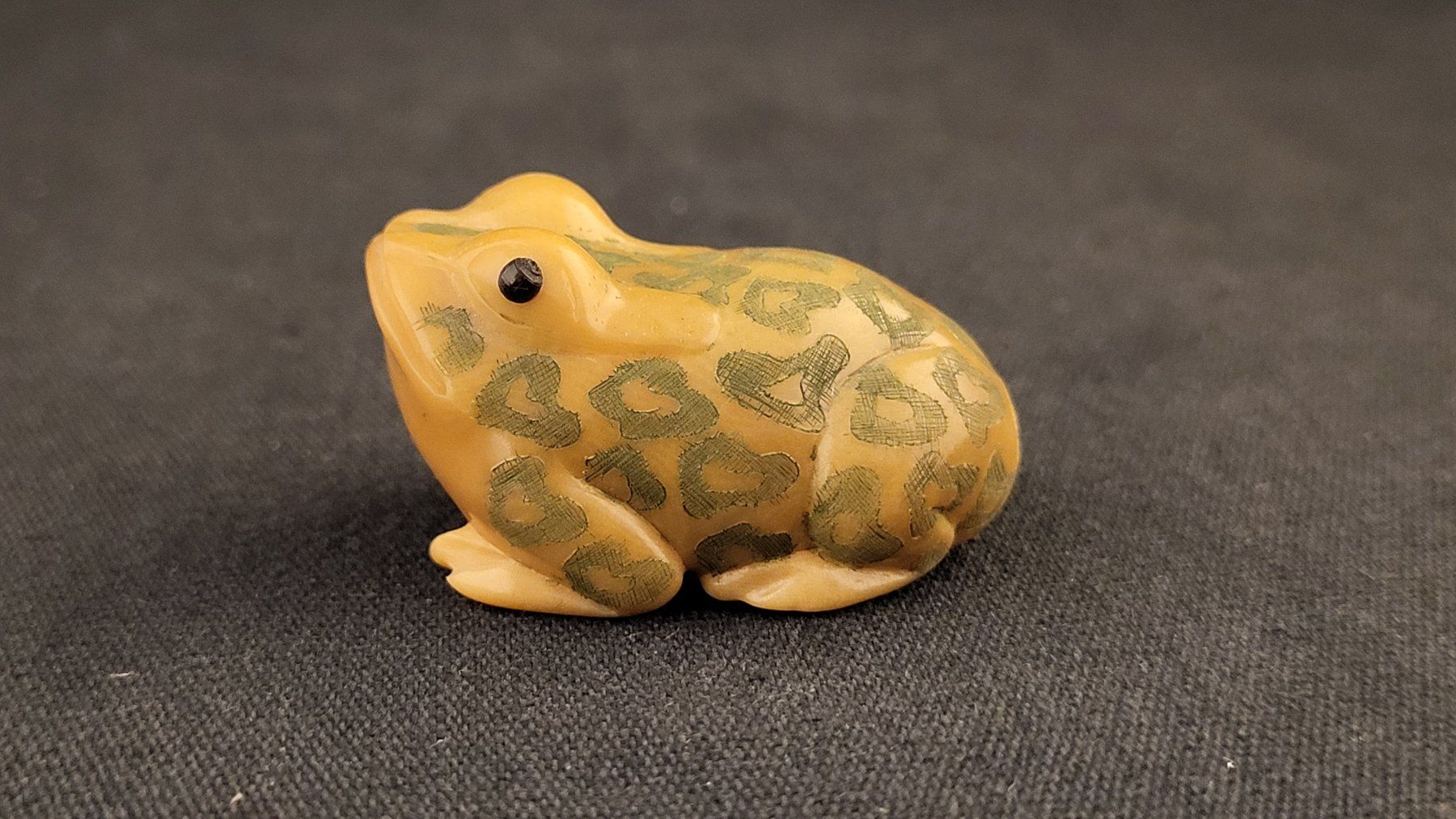 Statuette: Frosch aus Tagua-Nuss, signiert - NETSUKE – Usato da Basel venduto da spinne02 3