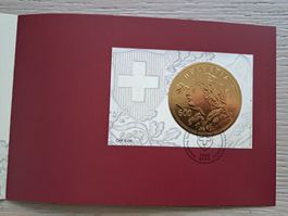 2013: Nr.1471 (Goldvreneli) Block in Heft +ET-Stempel +ZERT.